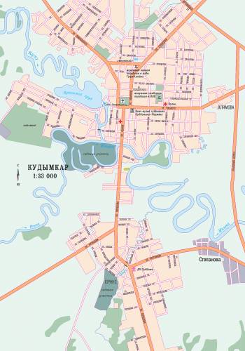 Карта Кудымкара (Пермский край) "Галерея: Карты"