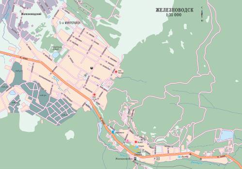 Карта Железноводска с улицами "Галерея: Карты"