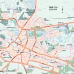Карта города Тюмень