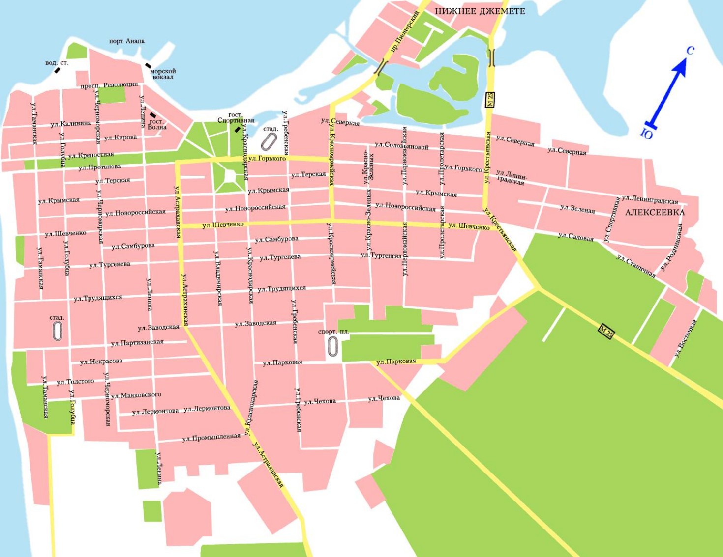 Карта города Анапа