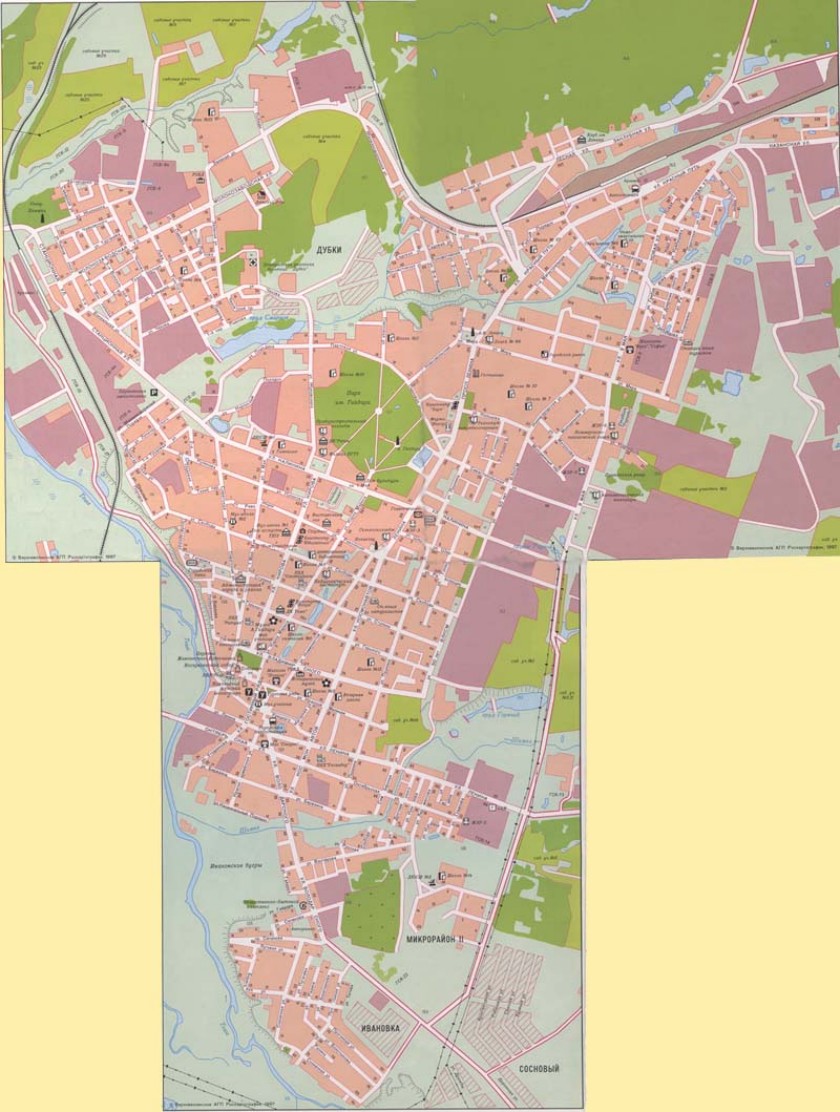 Карта города Арзамас