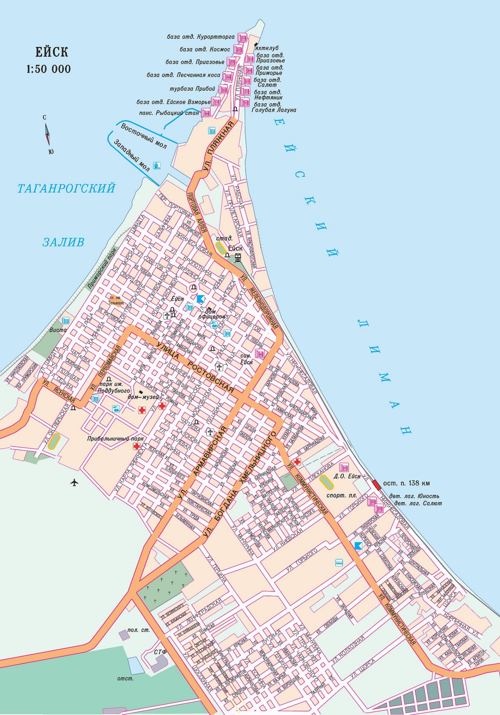 Карта города Ейск