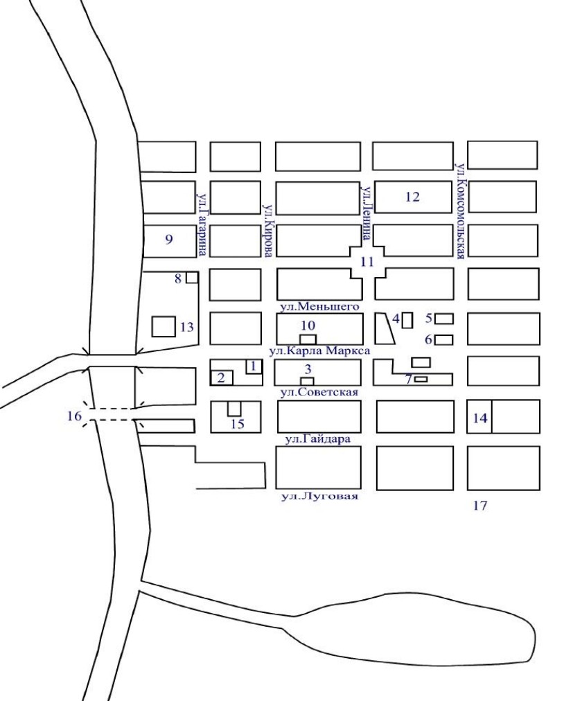 Карта города Льгов