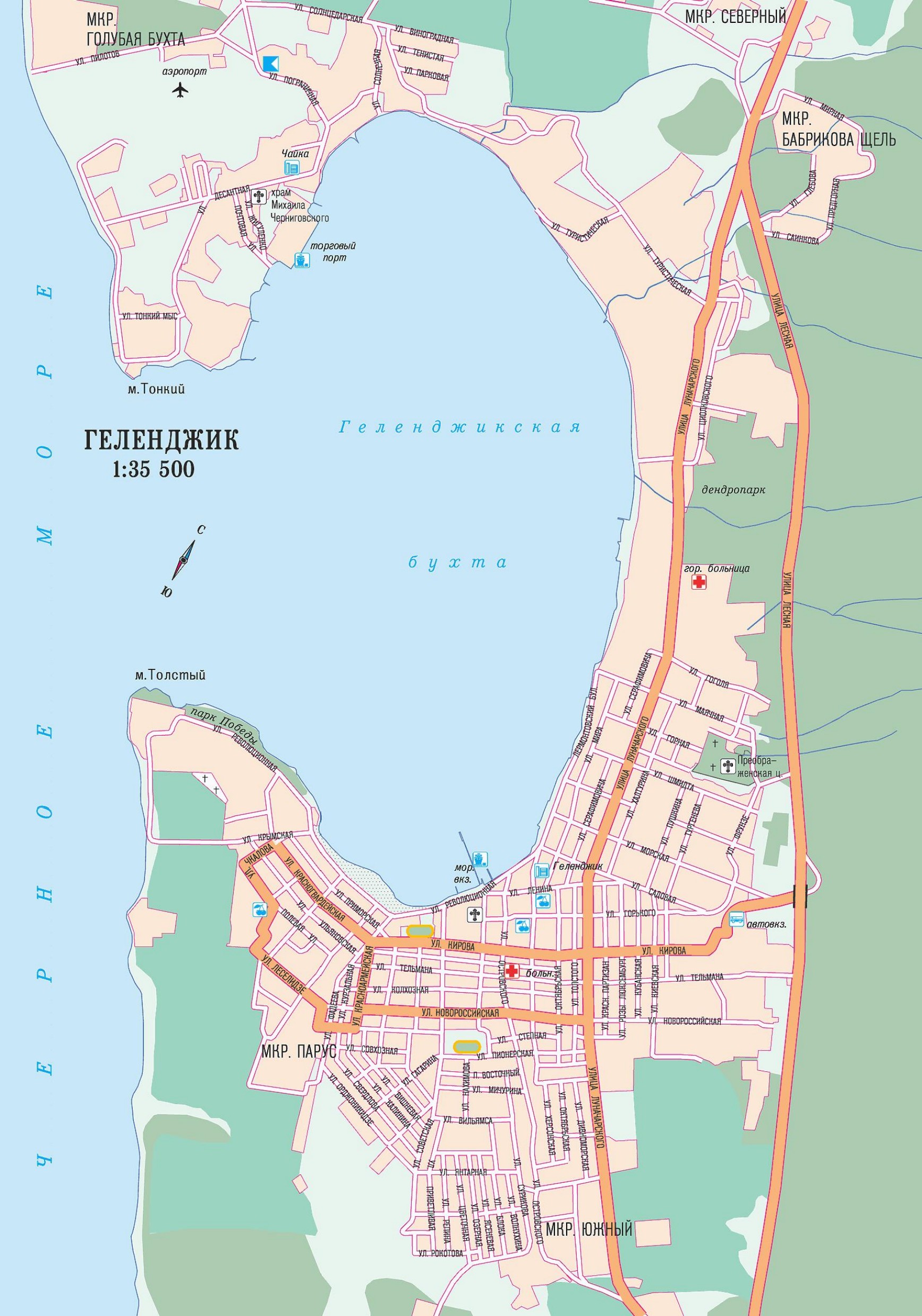 Карта города Геленджик