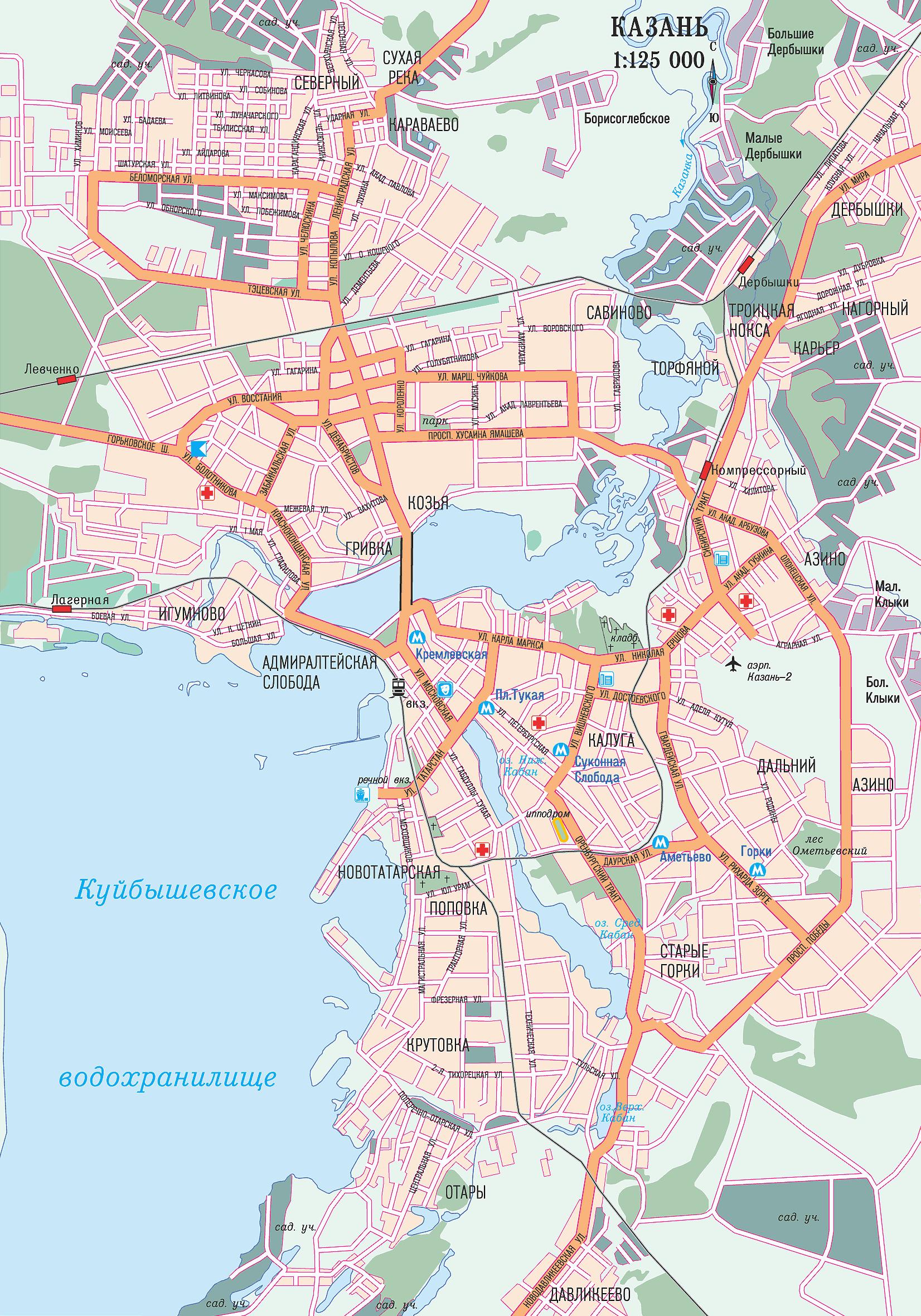 Карта города Казань
