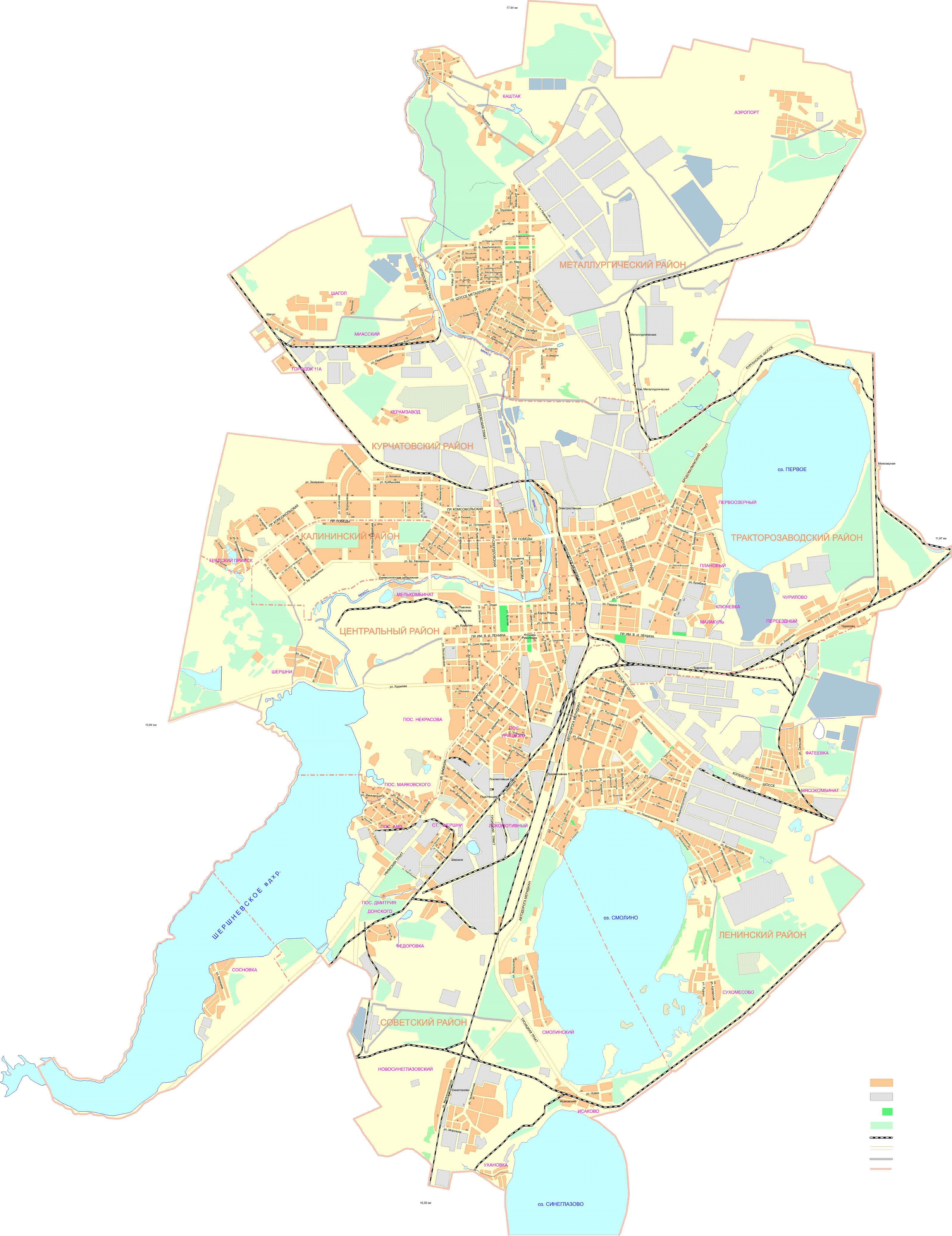 Карта города Копейск