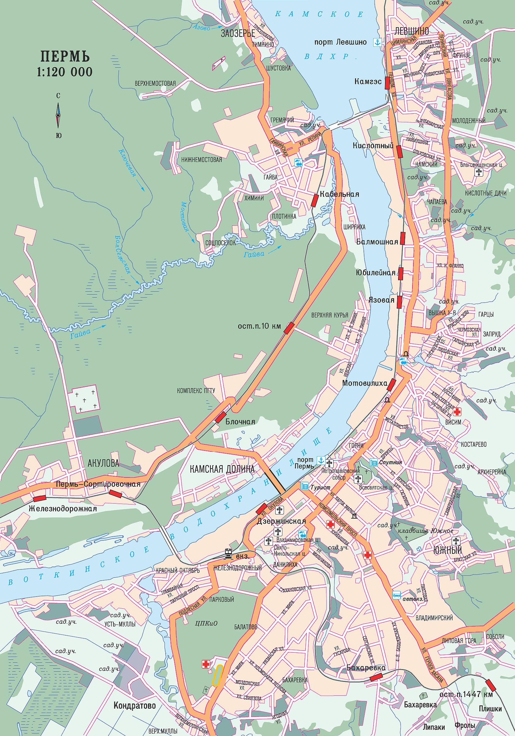 Карта города Пермь