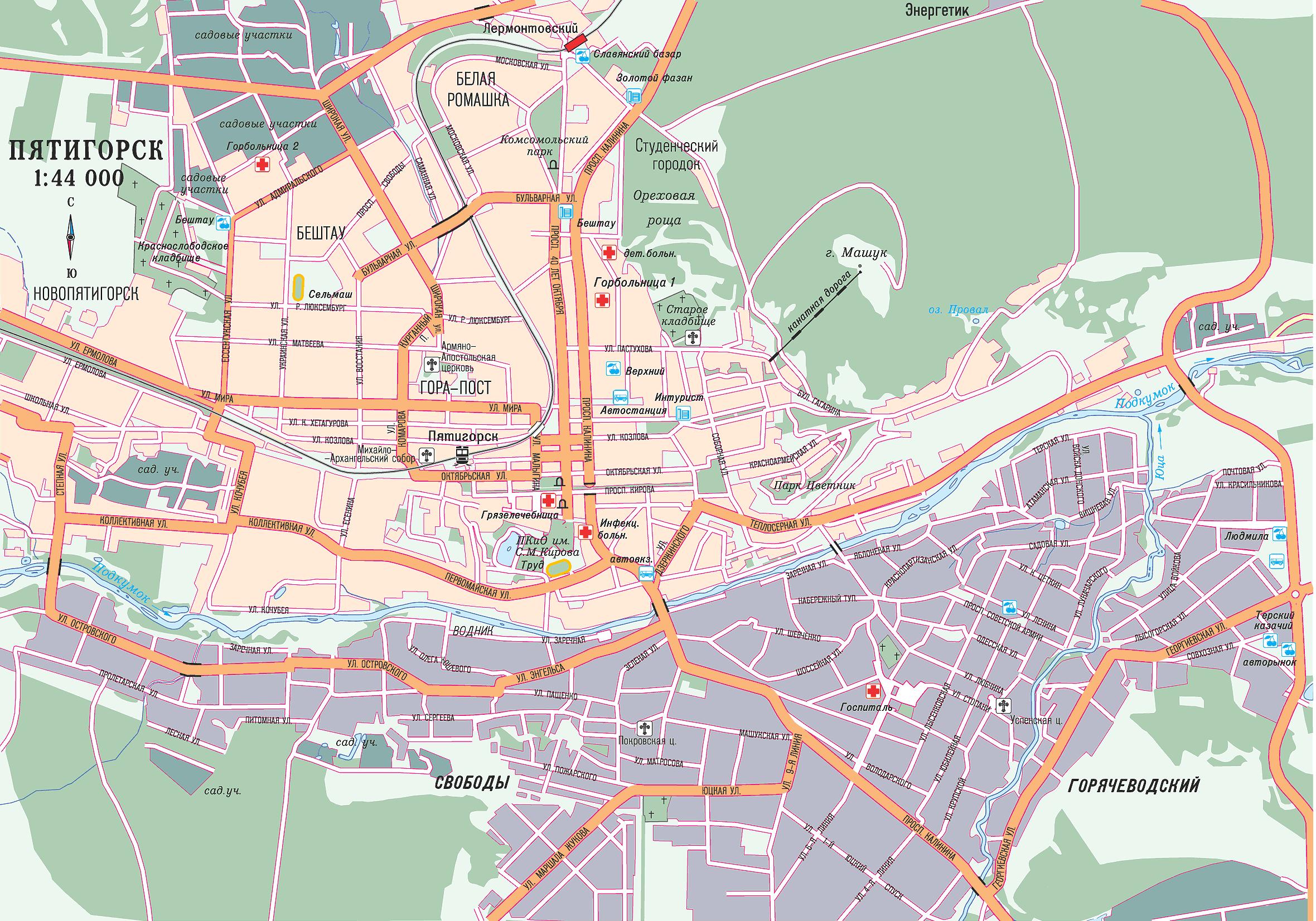 Карта города Пятигорск