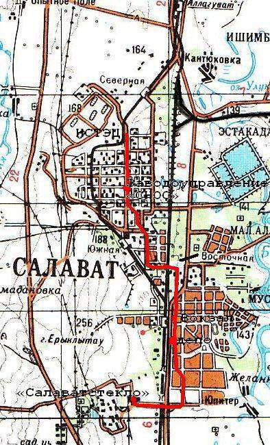 Карта города Салават