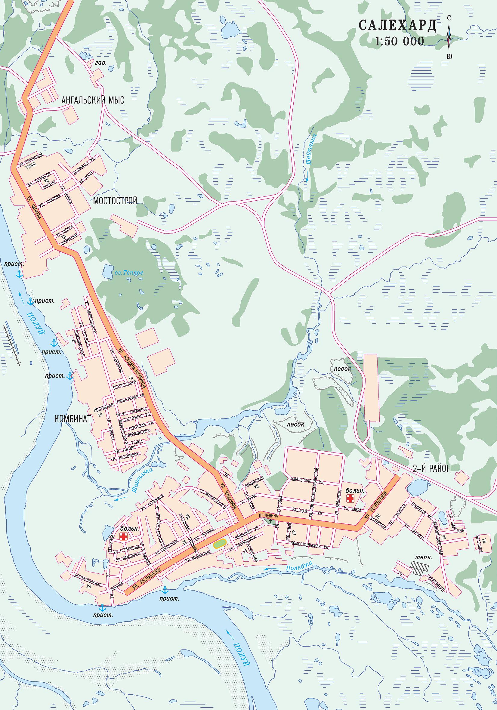 Карта города Салехард