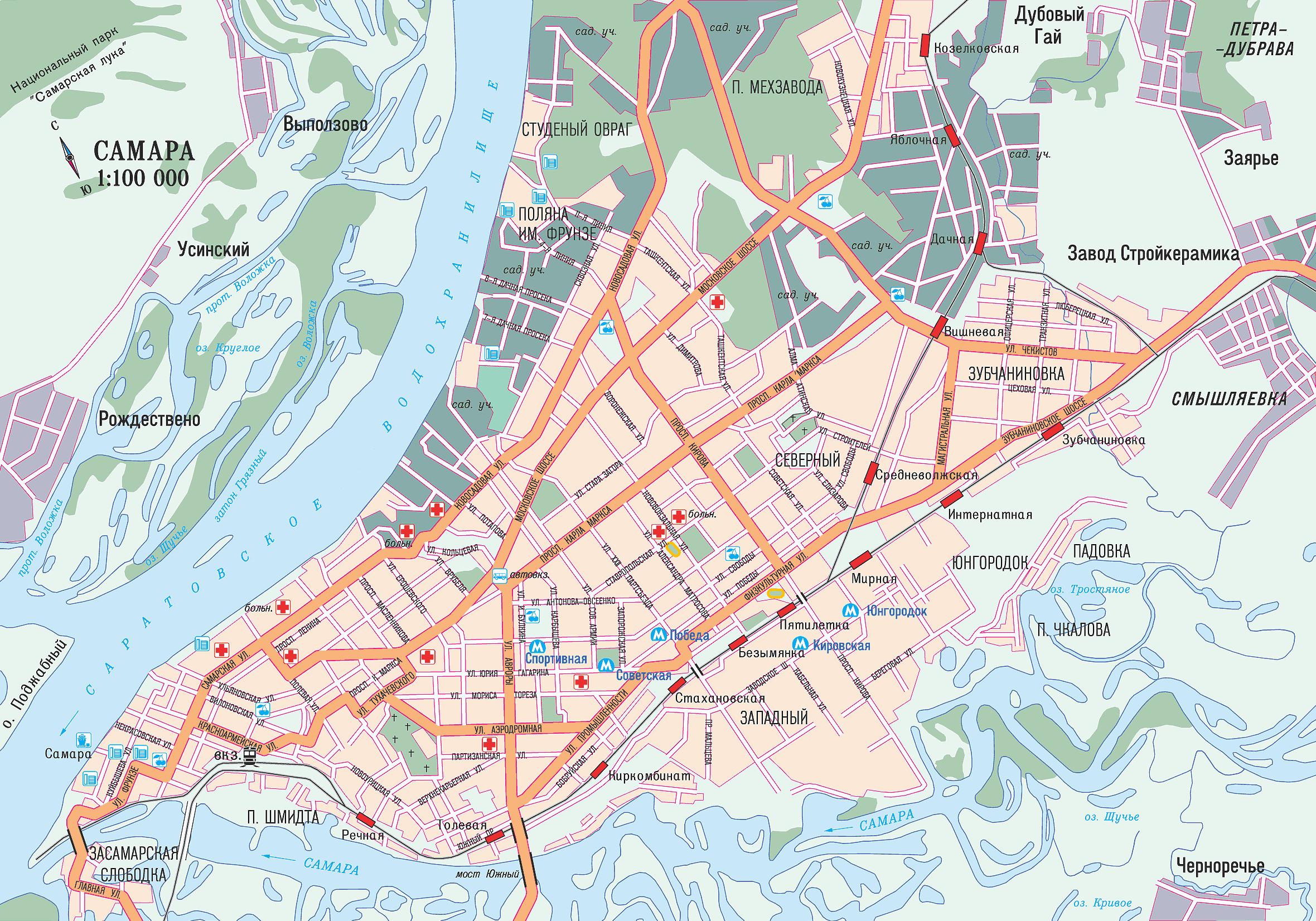 Карта города Самара