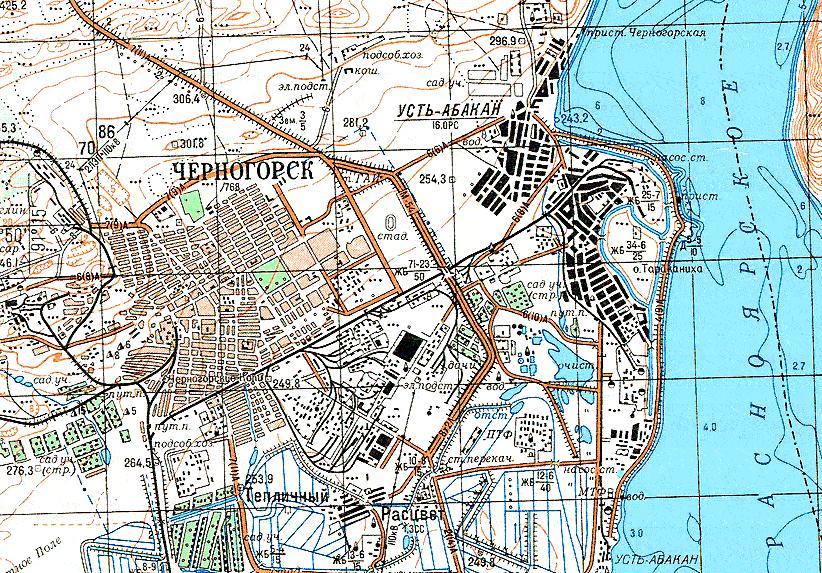 Карта города Черногорск