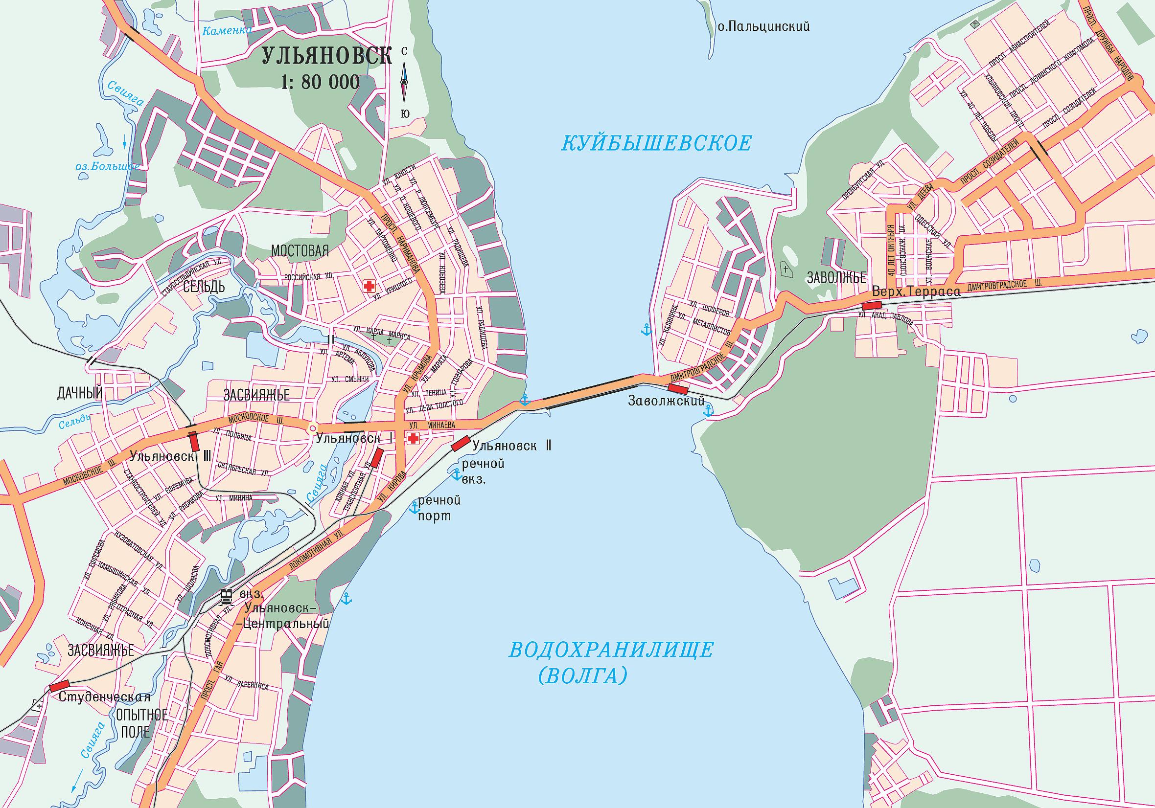Карта города Ульяновск