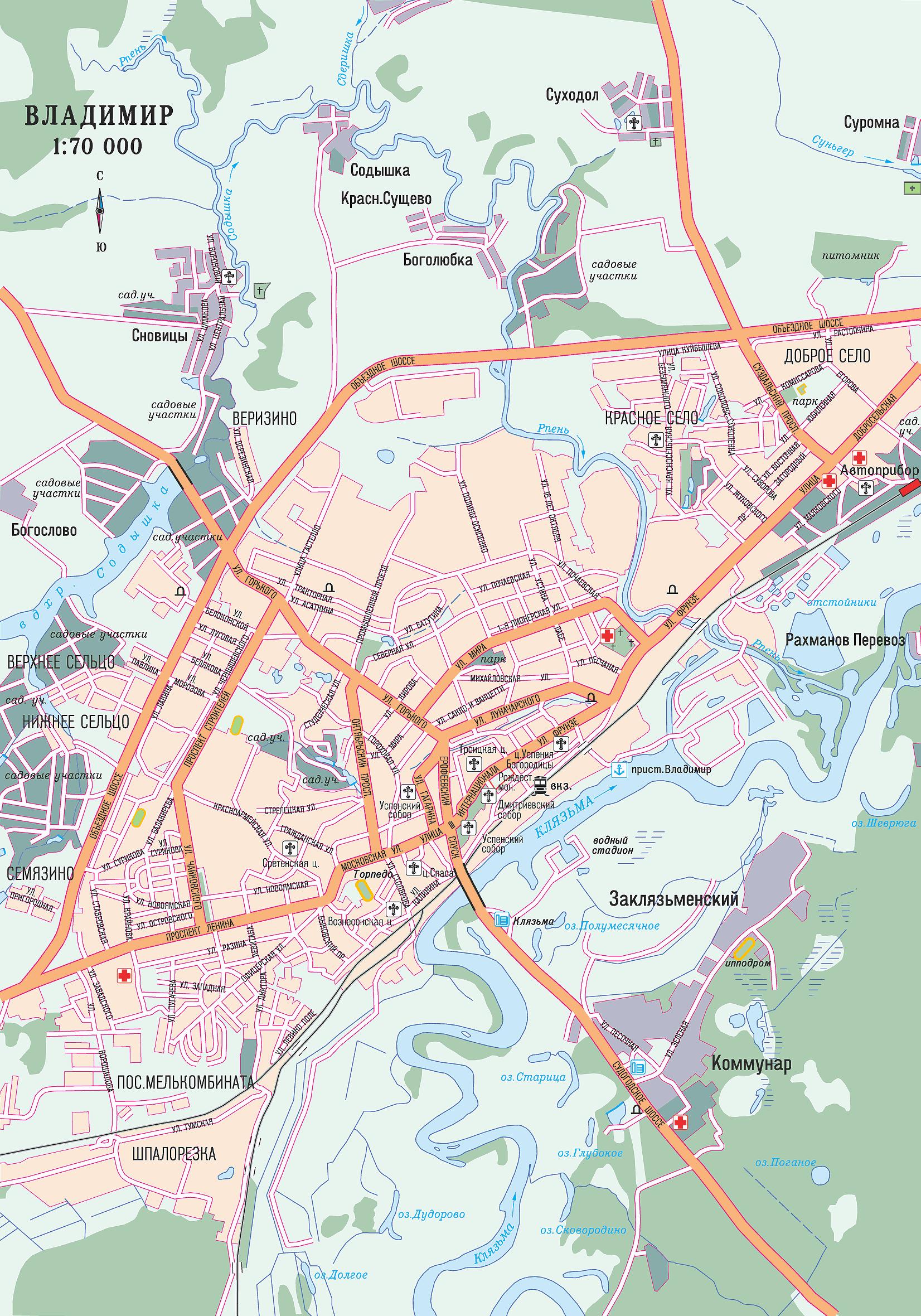 Карта города Владимир
