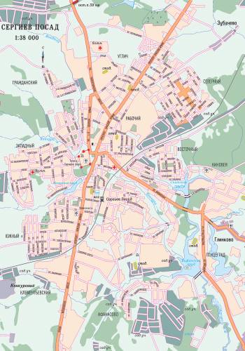 Карта города Сергиева Посада "Галерея: Карты"