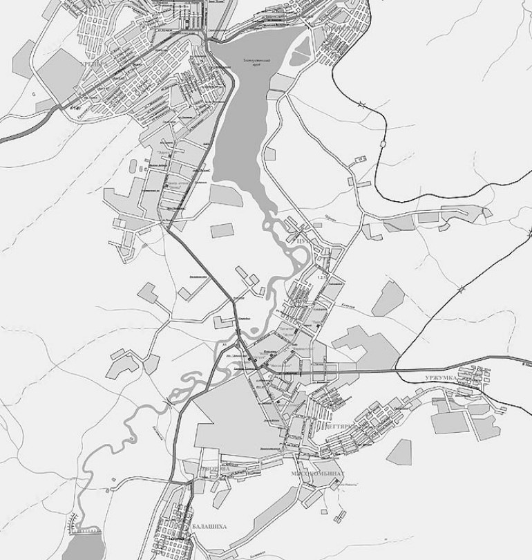 Карта города Златоуст
