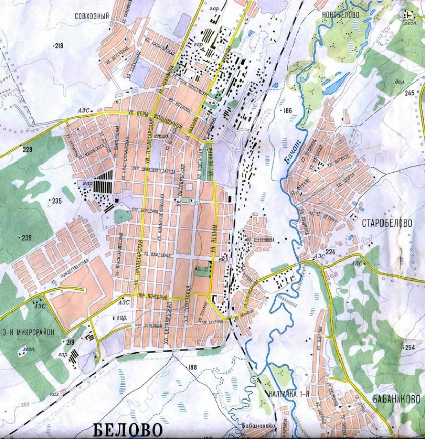 Карта города Белово