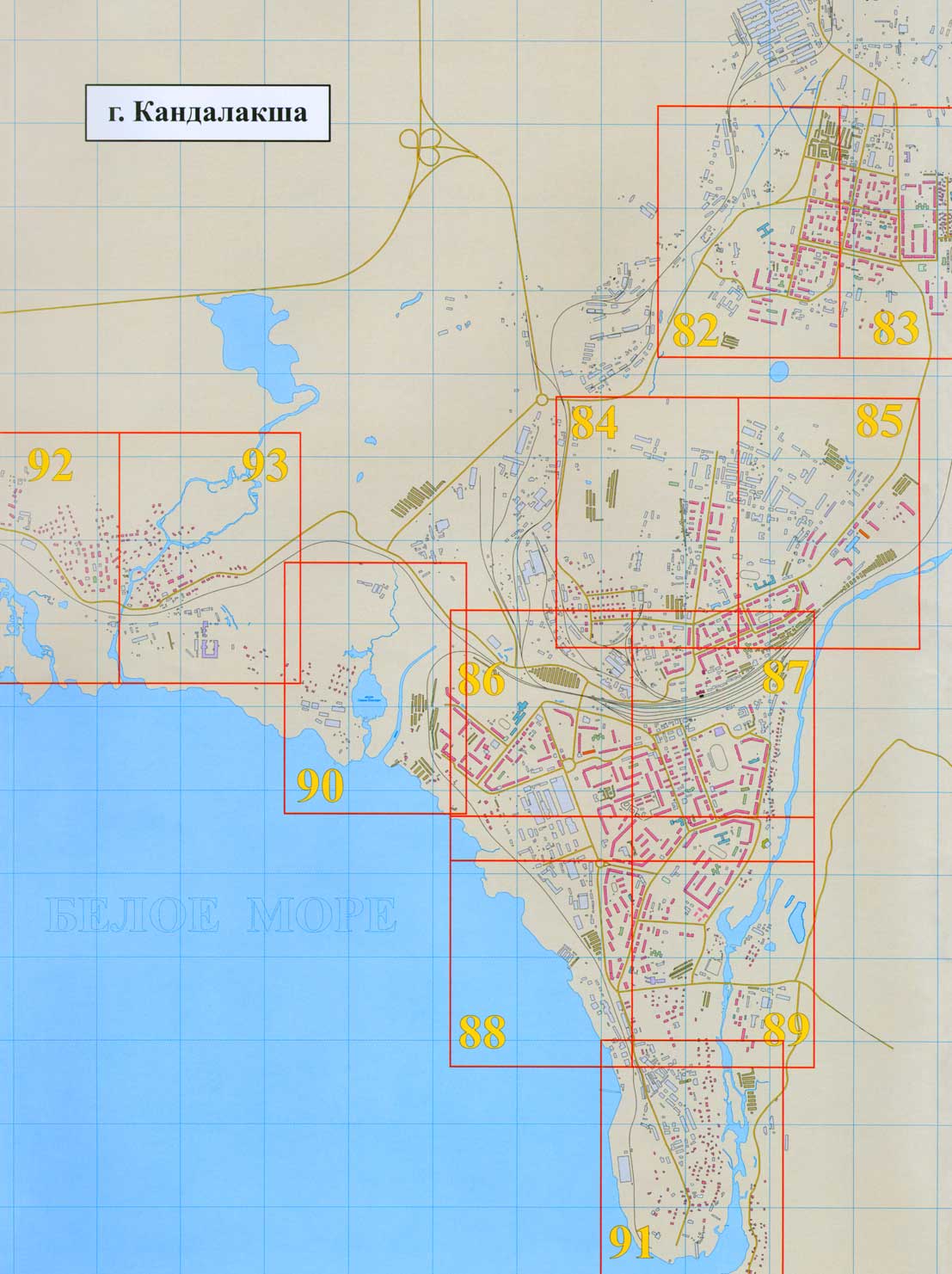 Карта города Кандалакша