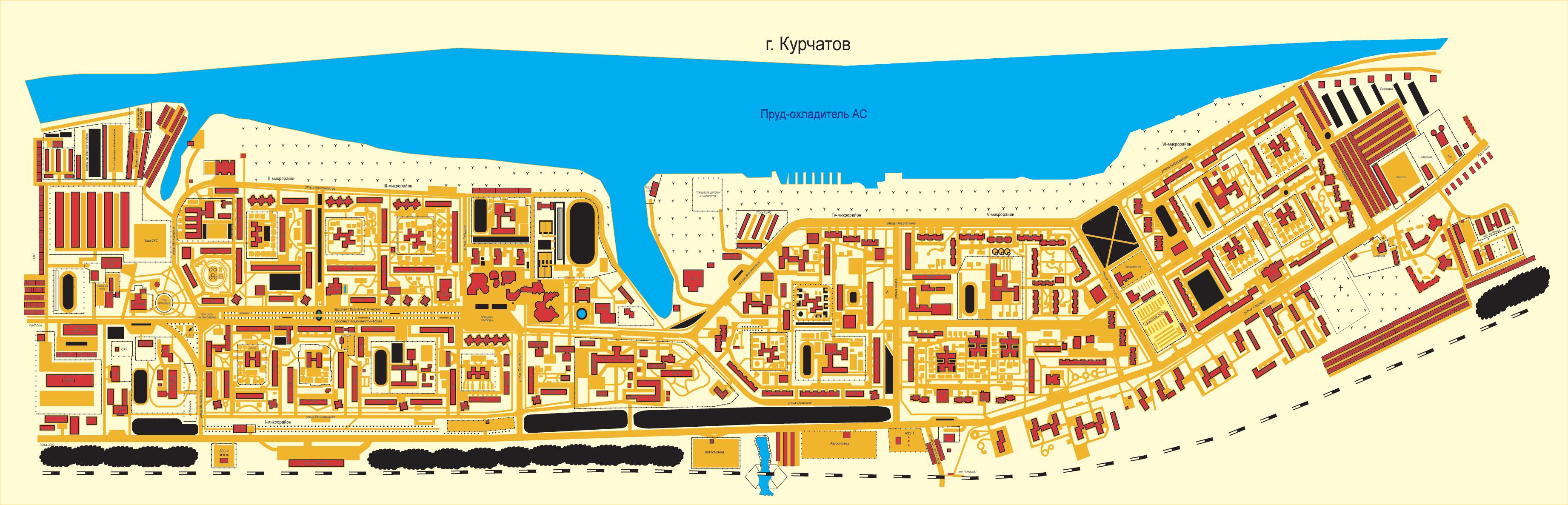 Карта города Курчатов