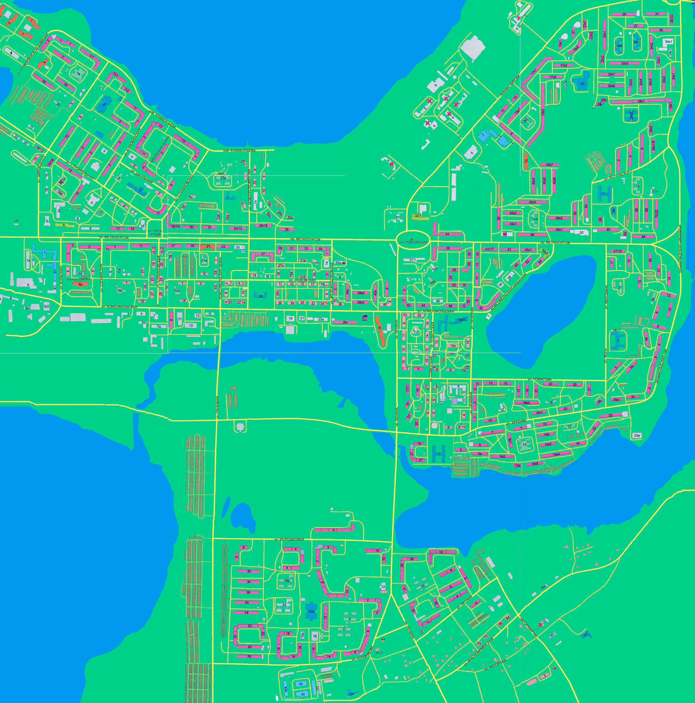 Карта города Мончегорск